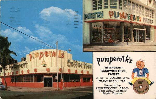 Pumpernik's Restaurant Sandwich Shop Pantry Miami Beach Florida