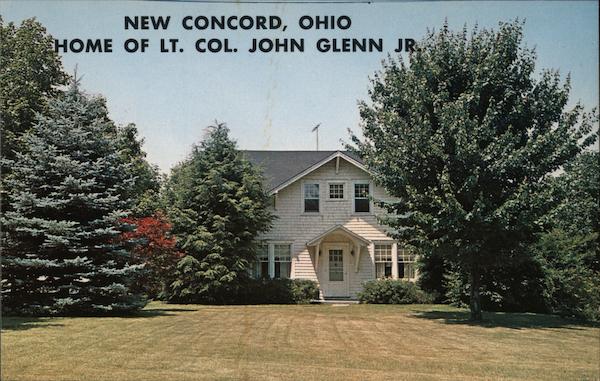 Home of Lt. Col. John Glenn Jr. New Concord Ohio