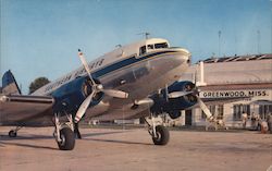 Aircraft at Municipal Airport Greenwood, MS Postcard Postcard Postcard