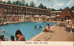 Stratford Motor Inn Pool Postcard