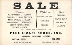 Paul Licari Shoes, Inc. Wilton, CT Postcard Postcard Postcard