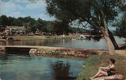 Rockaway Beach on Lake Taneycomo, Missouri Ozarks Postcard Postcard Postcard