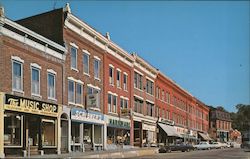 Looking South on Main Street in Randolph, Vermont Postcard