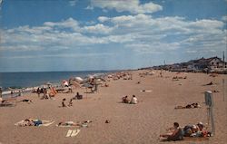 Bathing, Beach and Cottages Postcard