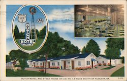 Dutch Motel and Steak House Augusta, GA Postcard Postcard Postcard