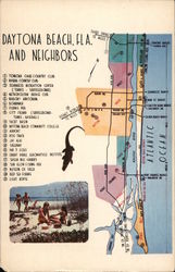 Daytona Beach, FLA. and Neighbors Postcard