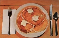 Gould's Sugar House Plate of Pancakes Shelburne Falls, MA Postcard Postcard Postcard
