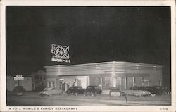 A to Z Mobile's Family Restaurant Postcard