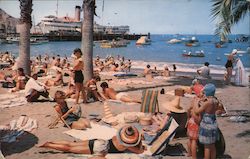 On the Beach at Avalon Santa Catalina Island, CA Postcard Postcard Postcard