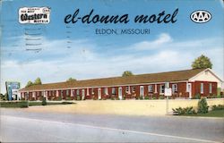 El-Donna Motel Eldon, MO Postcard Postcard Postcard