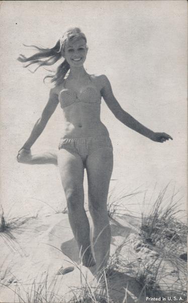 A Woman Wearing a Bikini Swimsuits & Pinup