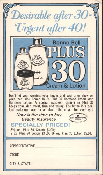 Bonne Bell Plus 30 Cream & Lotion Advertising