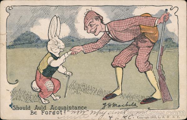 Hunter Shaking Rabbit's Paw: Should Auld Aquaintance be Forgot?