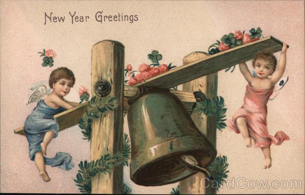 New Year Greetings Angels & Cherubs