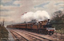 A Steam Locomotive Trains, Railroad Postcard Postcard Postcard