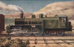Black Steam Locomotive Trains, Railroad Postcard Postcard Postcard