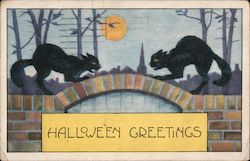 Hallowe'en Greetings Halloween Postcard Postcard Postcard