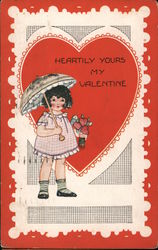 Heartily Yours My Valentine Children Postcard Postcard Postcard