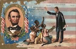 Lincoln Centennial Souvenir - Lincoln's Emancipation Proclamation Presidents Postcard Postcard Postcard
