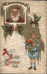 A Happy Christmas Tide Santa Claus Postcard Postcard Postcard