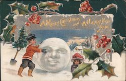 A Merry Christmas and A Happy New Year Postcard