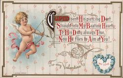To My Valentine Cupid Postcard Postcard Postcard
