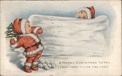 A Merry Christmas to you! (And I hope it hits you too!) Postcard