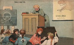 Teacher and students - "Secrets" Postcard