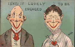 Couple Smiling at Each Other Postcard