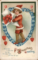 St. Valentine's Greeeting Children Postcard Postcard Postcard