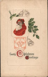 Hearty Christmas Greeting Postcard