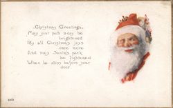 Christmas Greetings Santa Claus Postcard Postcard Postcard