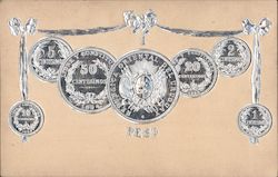 A set of Uruguayan coins Postcard