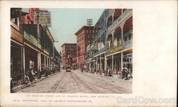 St. Charles Street and St. Charles Hotel New Orleans Louisiana