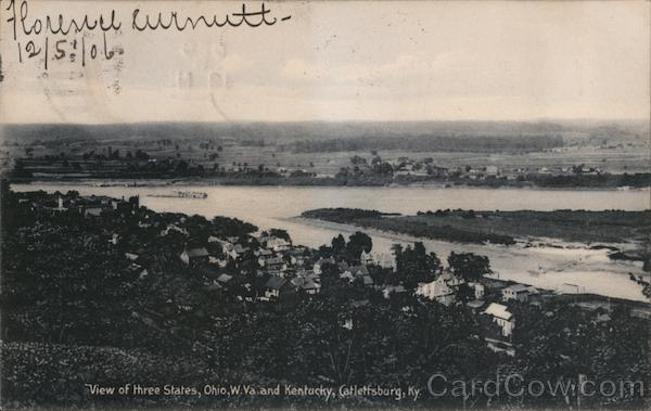 View of Three States, Ohio W.Va and Kentucky Catlettsburg