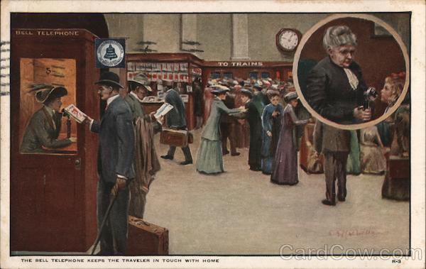 The Bell Telephone Keeps the Traveler in Touch with Home