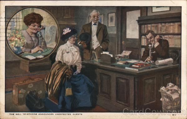 The Bell Telephone Announces Unexpected Guests Telephones