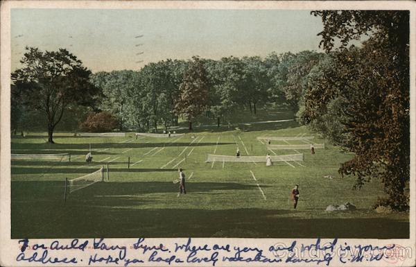 Groups of People Playing Tennis, Franklin Park Boston Massachusetts