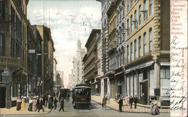 Chestnut Street, West from 8th Street Philadelphia Pennsylvania