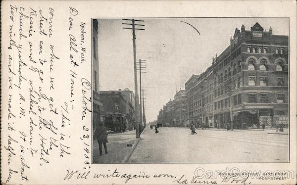 Riverdale Avenue, East from Post Street Spokane Washington