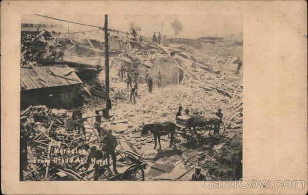 Damage from From Grand Ave Hotel Meridian Mississippi