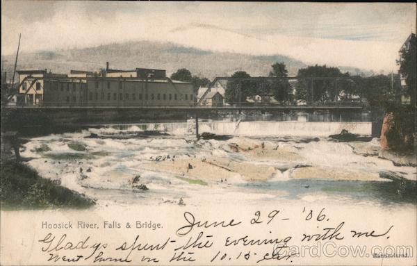 Hoosick River Falls & Bridge Hoosick Falls New York