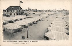 Summer Guests under Canvas at Seaside on Long Island Rockaway Beach, NY Postcard Postcard Postcard