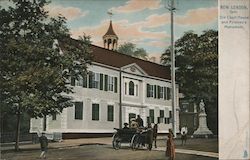 Old Court House and Firemen's Monument Postcard