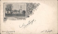 M.E. Church and Parsonage Postcard
