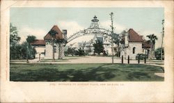 Entrance to Audubon Place Postcard