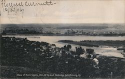 View of Three States, Ohio W.Va and Kentucky Catlettsburg, KY Postcard Postcard Postcard