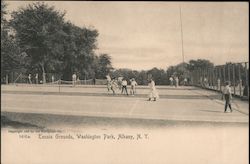 Tennis Grounds, Washington Park Albany, NY Postcard Postcard Postcard