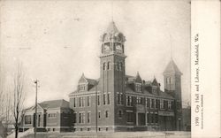 City Hall and Library Marshfield, WI Postcard Postcard Postcard