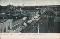 Cedar Street, Looking South Postcard